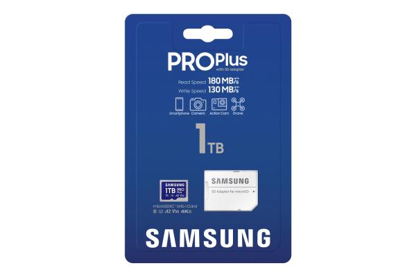 Samsung PRO Plus/ micro SDXC/ 1TB/ UHS-I U3 / Class 10/ + Adaptér/ Modrá2