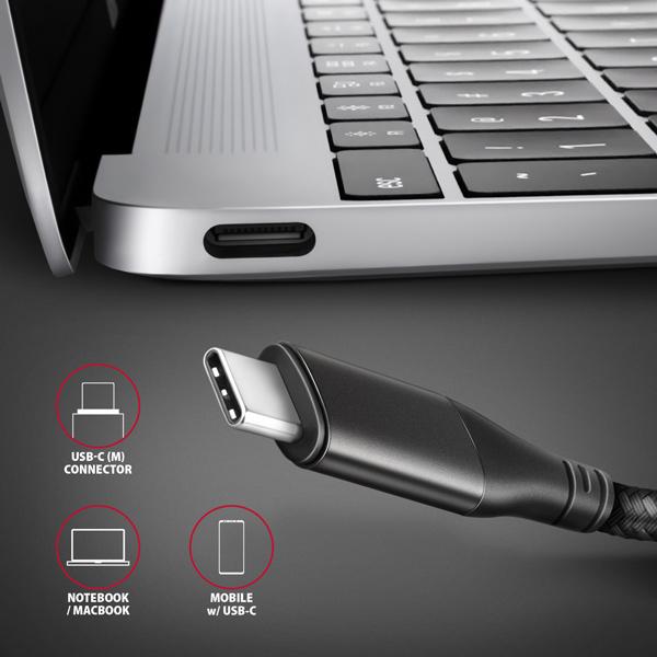 AXAGON RVC-HI2MC, USB-C -> HDMI 2.0a redukcia / kábel 1.8m, 4K/ 60Hz HDR102