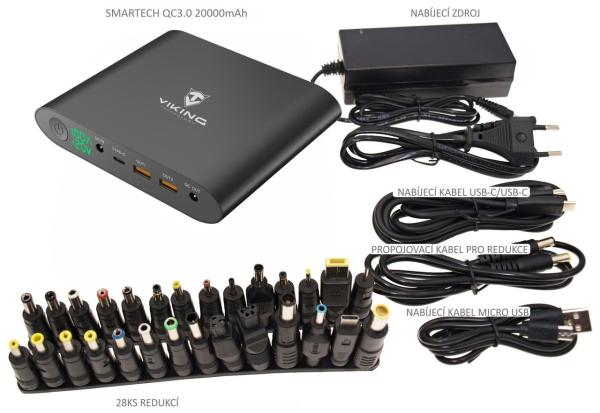 Notebook powerbank Smartech QC3.0 20000mAh - VÝPREDAJ1