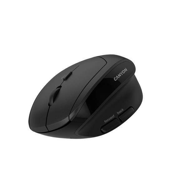 Canyon MW-25, 2v1 vertikálna bezdrôtová optická myš, BT/ 2.4 GHz , 2400 dpi, LED indikácia, 1xAA batéria, čierna4