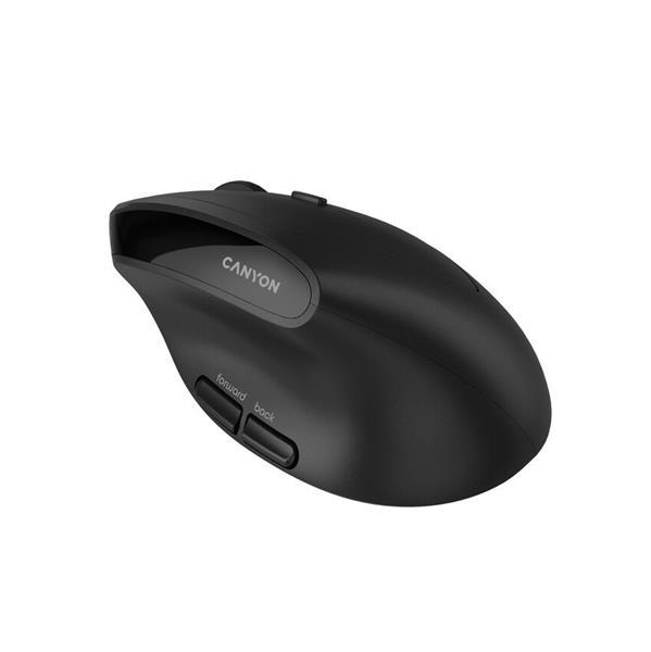 Canyon MW-25, 2v1 vertikálna bezdrôtová optická myš, BT/ 2.4 GHz , 2400 dpi, LED indikácia, 1xAA batéria, čierna6