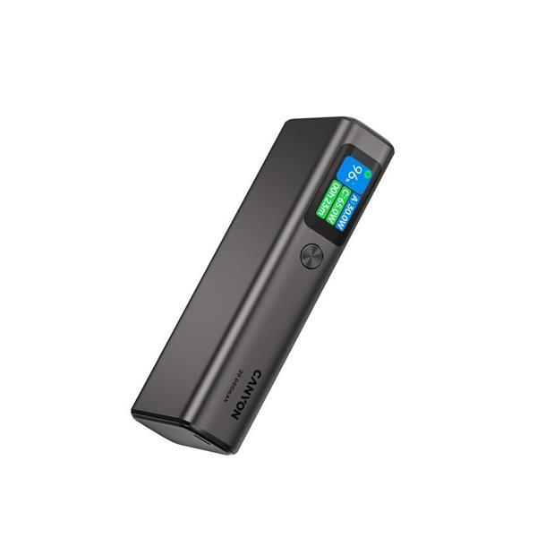 Canyon OnPower 230, Powerbank, 20.000 mAh, displej, in: USB-C, out: 2x USB-C /USB-A, 130W, hodiny/budík/teplomer2