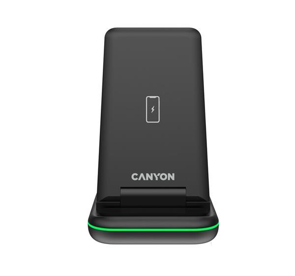 Canyon WS-304, 3v1, bezdrôtová Qi nabíjacia stanica pre 3 zariadenia simultánne, čierna5