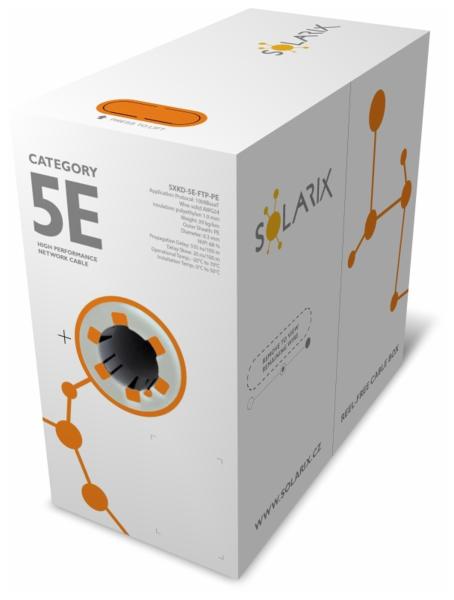 Inštalačný kábel Solarix CAT5E FTP PE Fca vonkajší 305m/ box SXKD-5E-FTP-PE1
