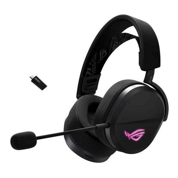 ASUS sluchátka ROG Pelta,  Bezdrátové BT a RF 2.4GHz,  ARGB,  černá1