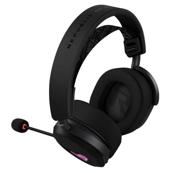 ASUS sluchátka ROG Pelta,  Bezdrátové BT a RF 2.4GHz,  ARGB,  černá3