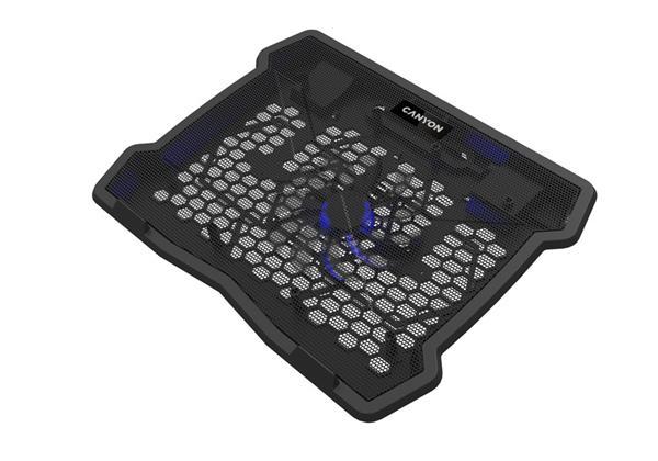 Canyon NS-02, chladiaci podstavec s ventilátorom pre notebook 10´´ - 15.6", LED podsvietenie, čierny2