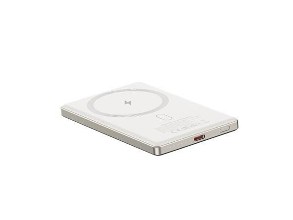 Canyon OnCharge 505, Powerbank, 5.000 mAh, in: USB-C, out: USB-C PD 20W + Wireless Magsafe 15W, ultratenká, béžová7