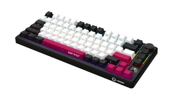 Lorgar KBP7075, Pro bezdrôtová mechanická herná klávesnica, Wireless 2.4 GHz/ BT 5.0, 75%, Displ., SK/CZ layout, čiern2