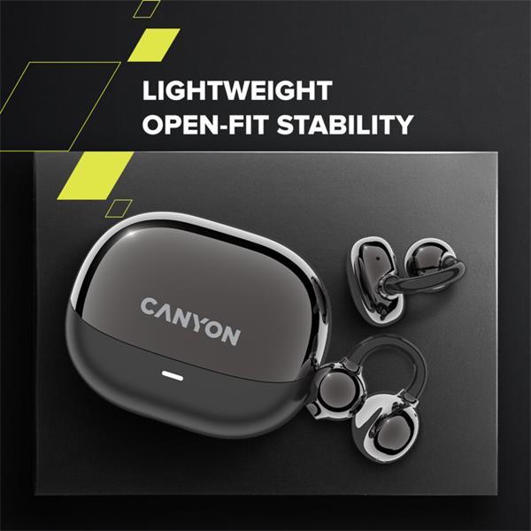 Canyon TWS-14, True Wireless BT slúchadlá za ucho (open-ear-clip), USB-C nabíjanie, nabíjacie puzdro, čierne22