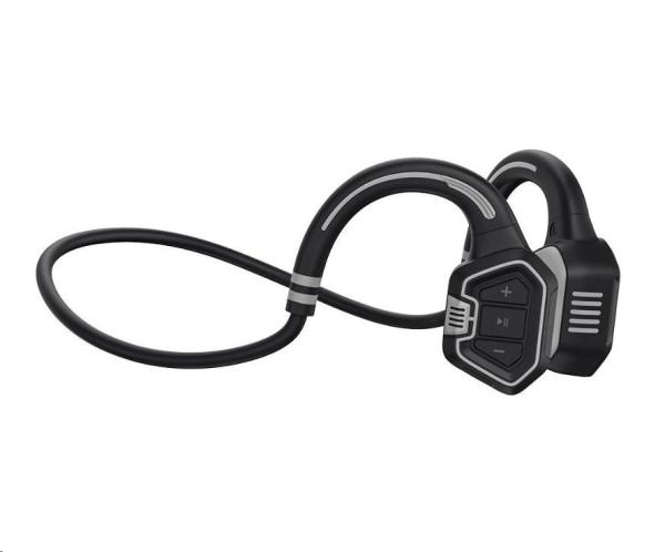 EVOLVEO bezdrátová sluchátka BoneSwim MP3 16GB,  na lícní kosti,  šedá