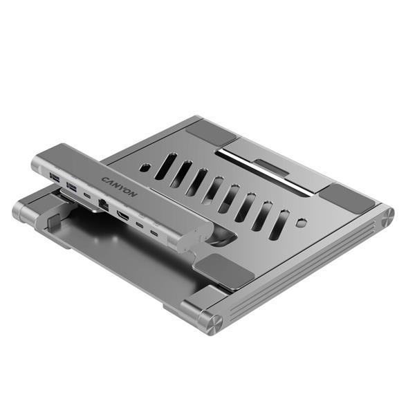 Canyon OnStand 2, Stojan na notebook s odnímateľným magnetickým hubom 6v115