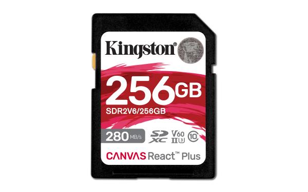 Kingston Canvas React Plus/ SDXC/ 256GB/ UHS-II U3/ Class 10