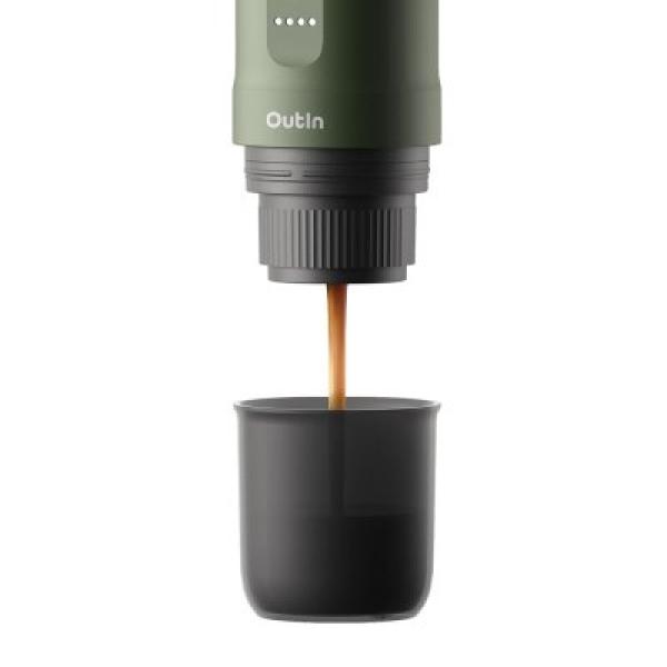 Outin Nano Prenosný espresso kávovar, farba lesná zelená13
