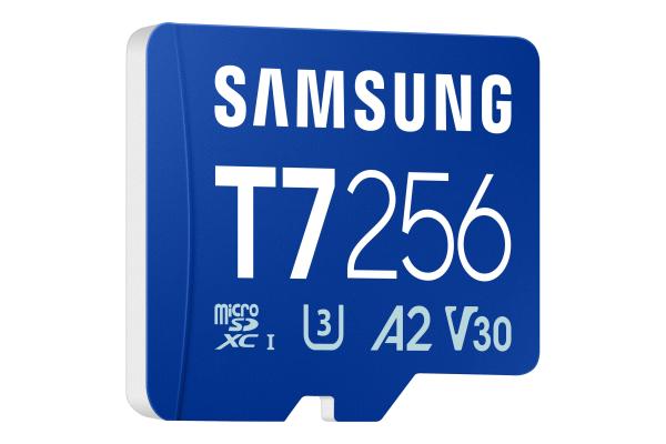 Samsung T7/ Micro SDXC/ 256GB/ UHS-I U3 / Class 10/ Modrá1