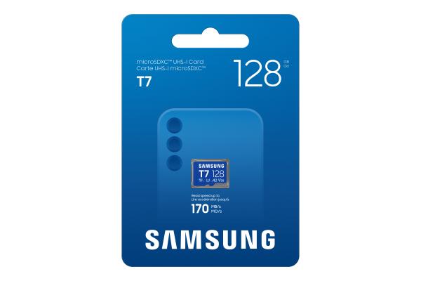 Samsung T7/ Micro SDXC/ 128GB/ UHS-I U3 / Class 10/ Modrá2