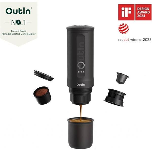 Outin Nano Prenosný espresso kávovar, farba vesmírne sivý