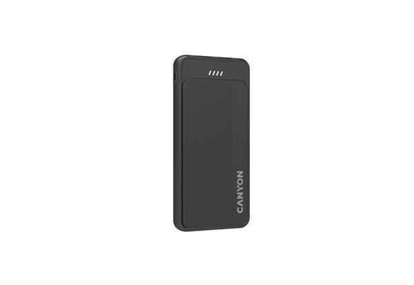 Canyon OnPower 100, Powerbank, 10.000 mAh, LED indikátor, in: 1x USB-C/1x microUSB, out: 1x USB-C a 2x USB-A 16