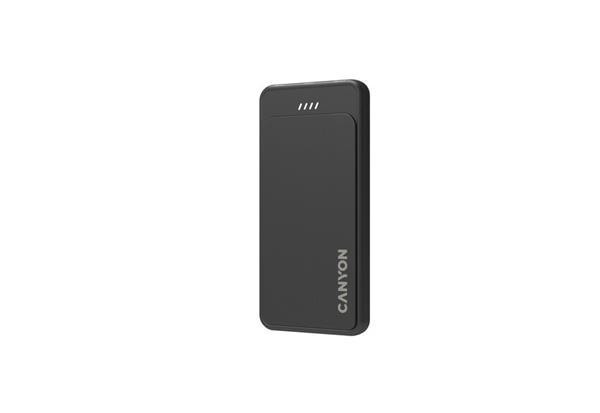 Canyon OnPower 100, Powerbank, 10.000 mAh, LED indikátor, in: 1x USB-C/1x microUSB, out: 1x USB-C a 2x USB-A 19