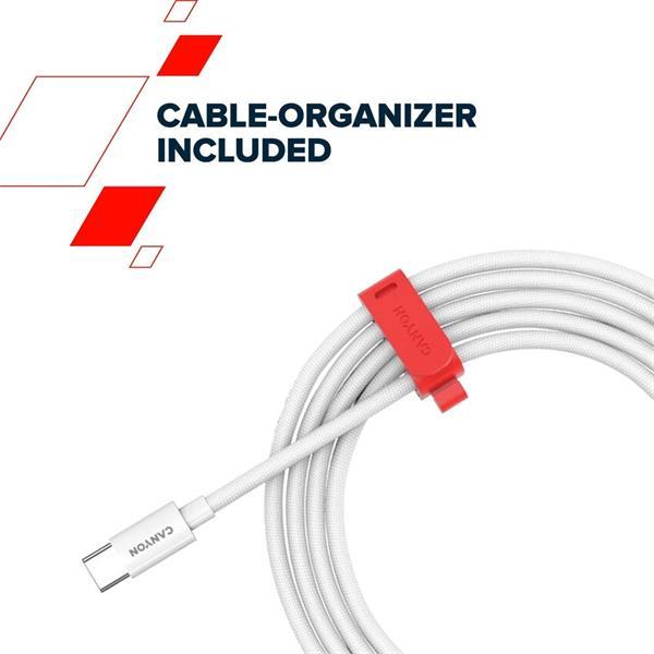 Canyon CC60AB12, 1.2 m kábel, USB-C / USB-C, 60 W, 480 Mbps, biely14