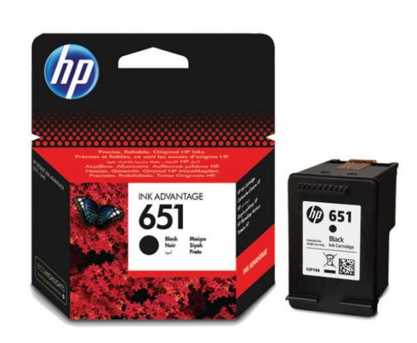 HP 651 čierna ink kazeta, C2P10AE