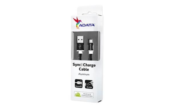 ADATA Micro USB kábel pletený 1m čierny1