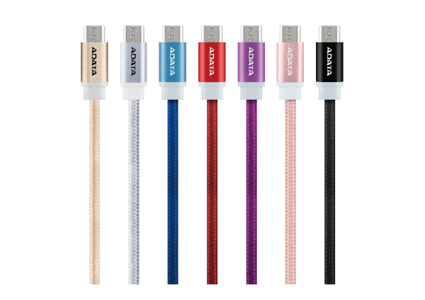 ADATA Micro USB kábel pletený 1m čierny2