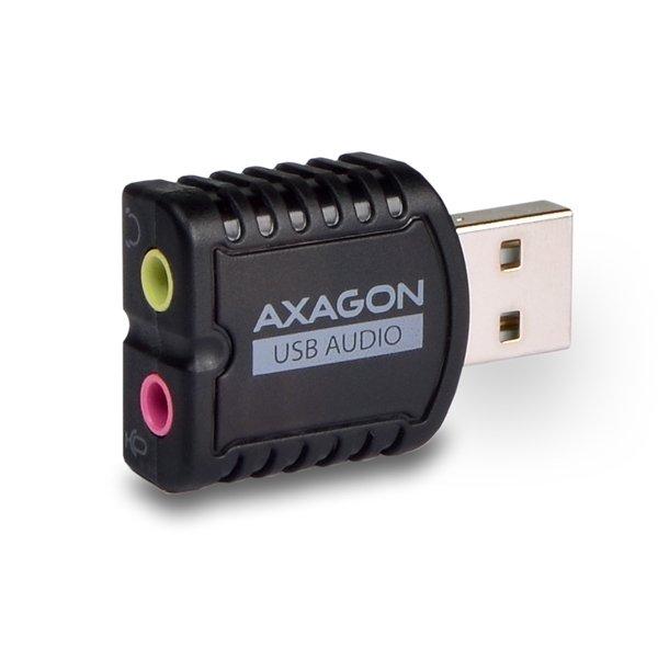 AXAGON ADA-10, USB 2.0 - externá zvuková karta MINI, 48kHz/16-bit stereo, vstup USB-A 1