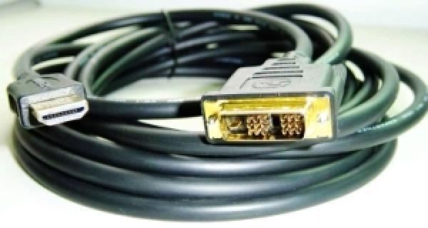 Kábel HDMI-DVI 1, 8m, M/ M tieň., pozlátené kontakty 1.3