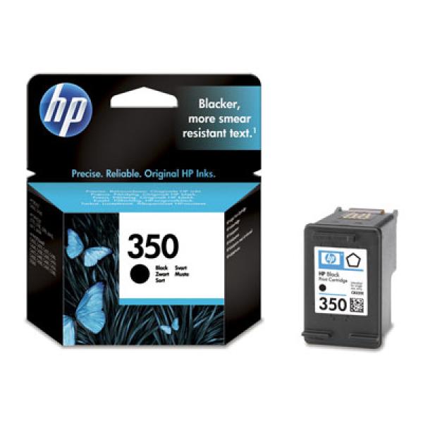 HP 350 Black Original Ink Cartridge (200 pages) blister