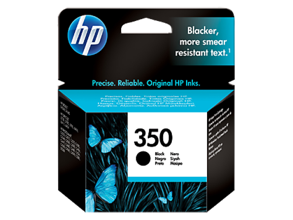 HP 350 Black Inkjet Print Cartridge with Vivera Ink