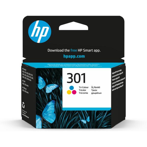 HP 301 Tri-color Ink Cart,  3 ml,  CH562EE (165 pages)