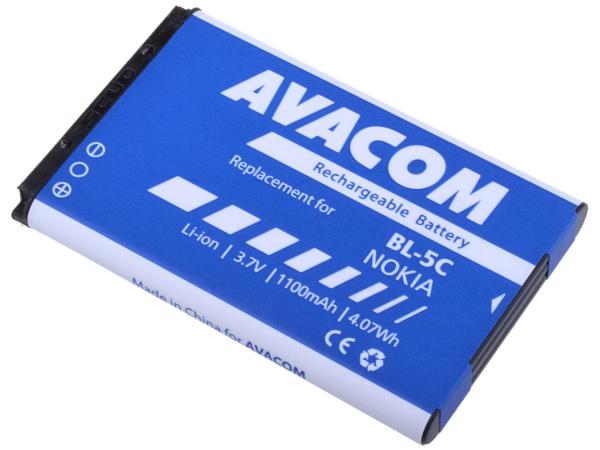 Batéria AVACOM GSNO-BL5C-S1100A do mobilu Nokia 6230, N70, Li-Ion 3, 7 V 1100mAh (náhrada BL-5C)