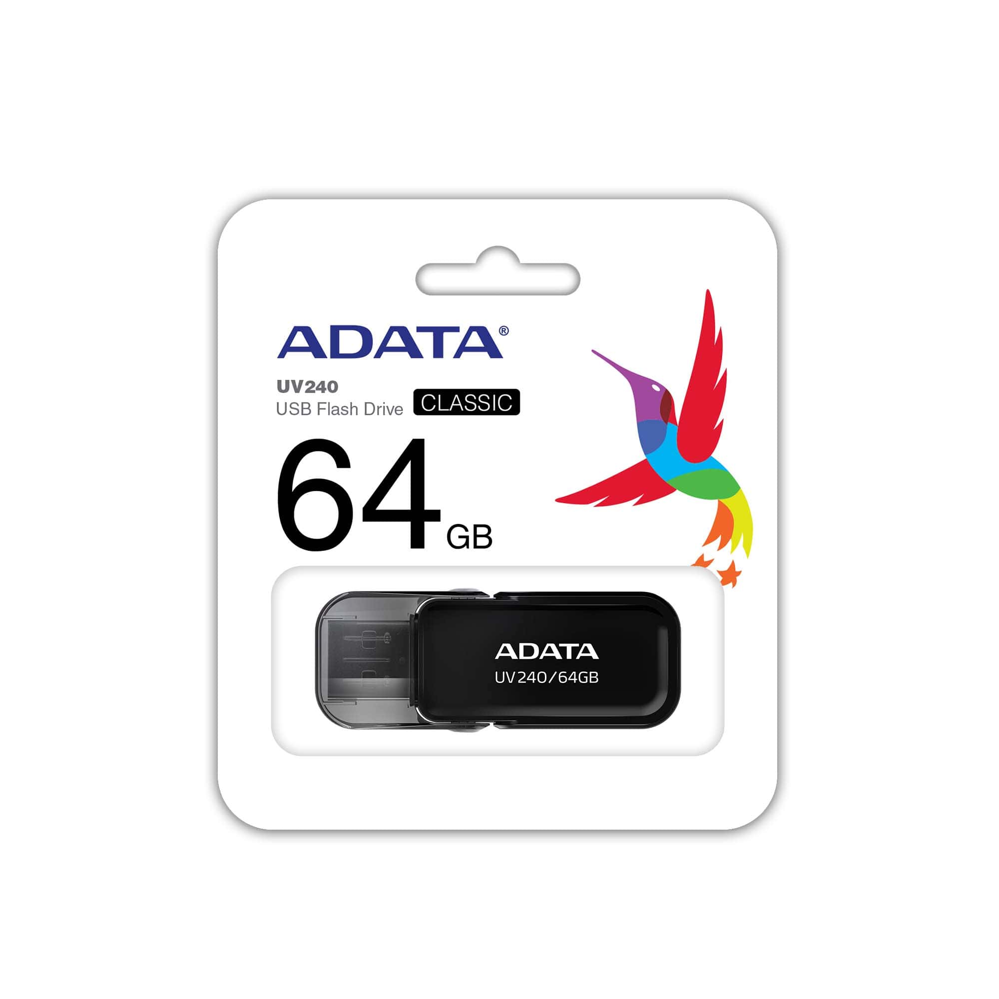 ADATA UV240/ 64GB/ USB 2.0/ USB-A/ Čierna2 