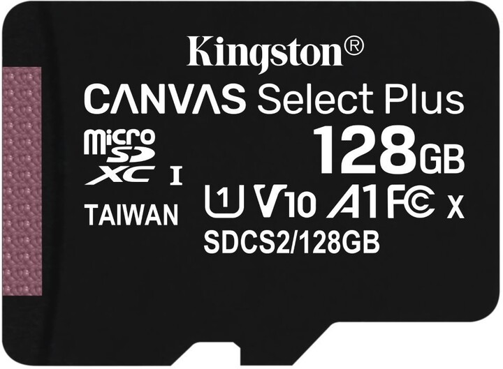 Kingston Canvas Select Plus A1/ micro SDXC/ 128GB/ UHS-I U1 / Class 100 