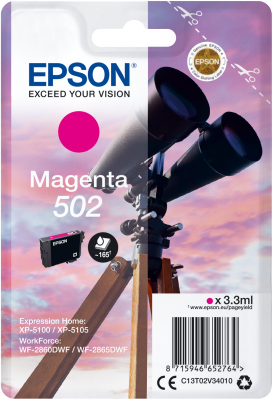 EPSON singlepack, Magenta 502, Ink, standard0 