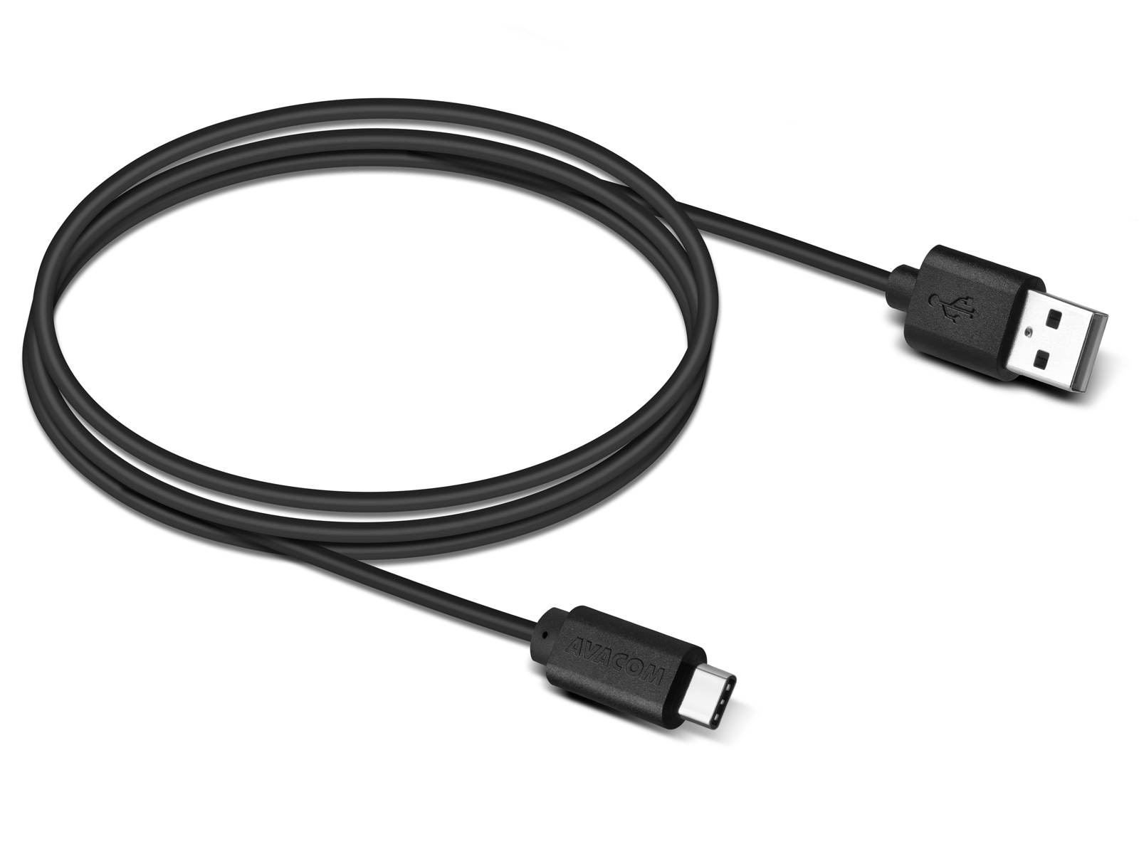 AVACOM dátový a nabíjací kábel USB - USB Type-C, 100cm, čierna