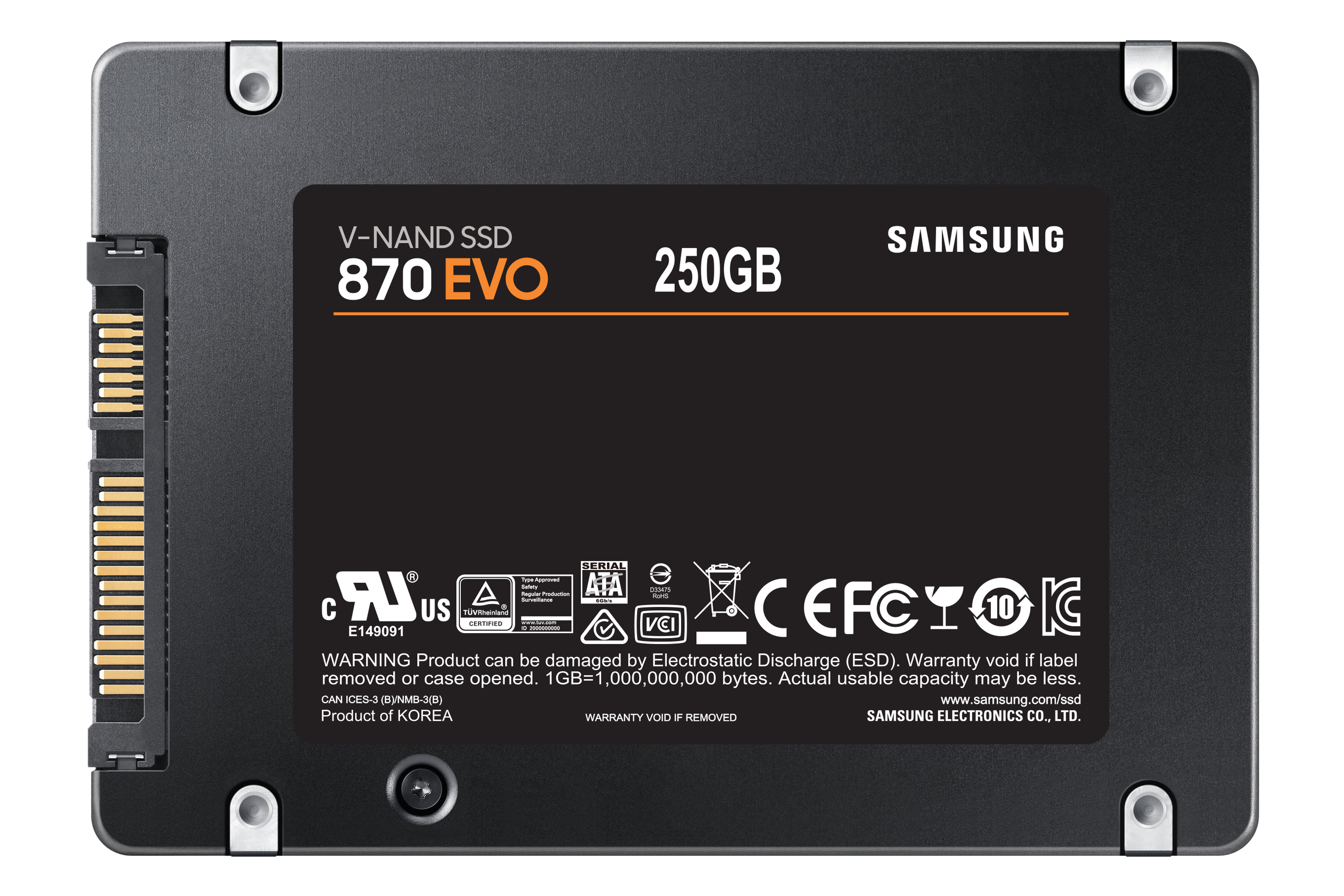 Samsung 870 EVO/ 250GB/ SSD/ 2.5"/ SATA/ 5R1 