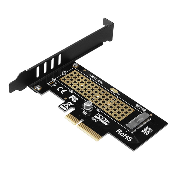 AXAGON PCEM2-N, PCIe x4 - M.2 NVMe M-key slot adaptér, vr. LP2 