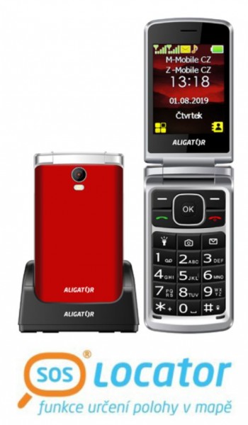 ALIGATOR V710 Senior červeno-strieborný+st.nab.6 