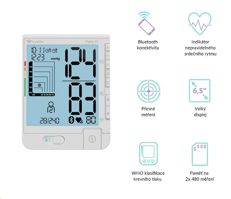 TrueLife Pulse BT - tonometr/ měřič krevního tlaku1 