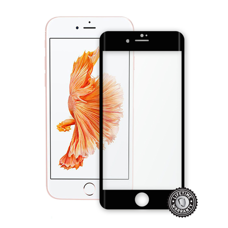 Screenshield™ Apple iPhone 7 Tempered Glass protection display (full COVER BLACK metalic frame)0 
