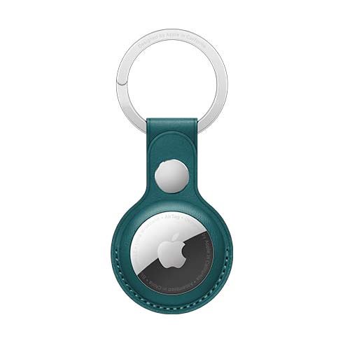 Apple AirTag Leather Key Ring - Forest Green0 