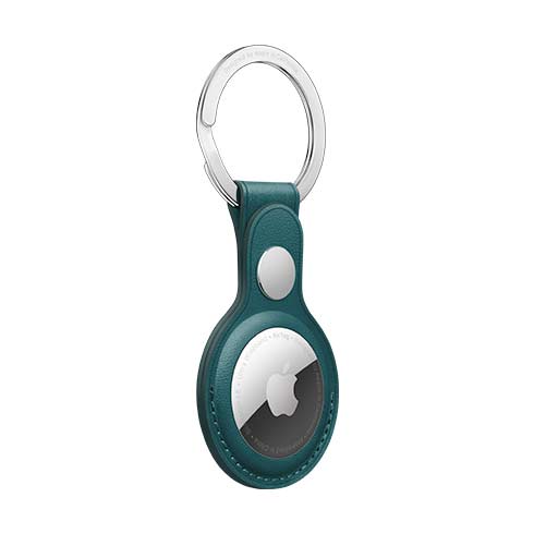 Apple AirTag Leather Key Ring - Forest Green2 