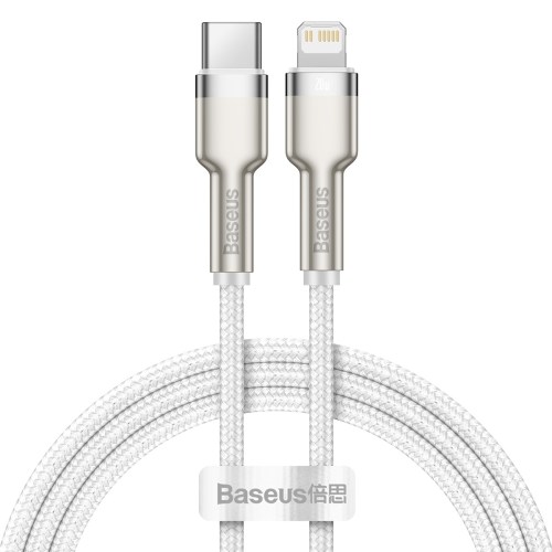 Baseus Cafule Series USB-C na Lightning PD 20W 2m nabíjací/ dátový kábel,  biely0 