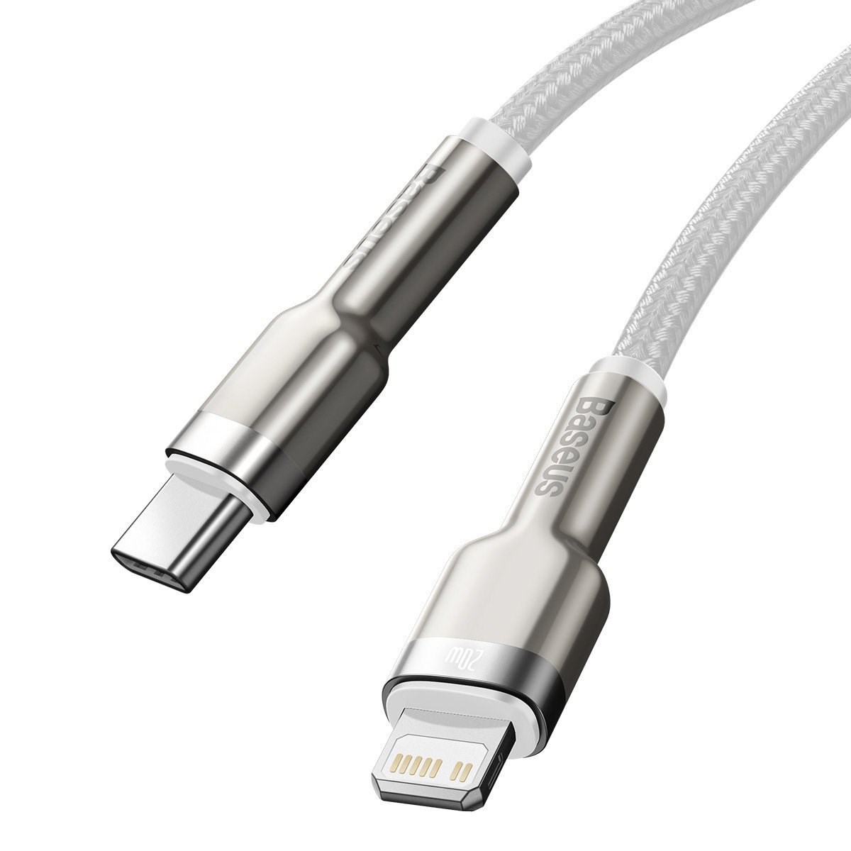 Baseus Cafule Series USB-C na Lightning PD 20W 2m nabíjací/ dátový kábel,  biely1 