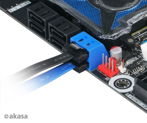 AKASA - Proslim - Sata kábel - 50 cm2 