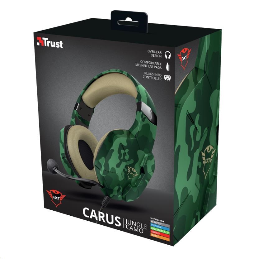 TRUST sluchátka GXT 323C Carus Gaming Headset,  jungle camo6 
