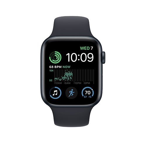 Apple Watch SE GPS 44mm Tmavo atramentové hliníkové puzdro s tmavo atramentový športovým remienkom 1 