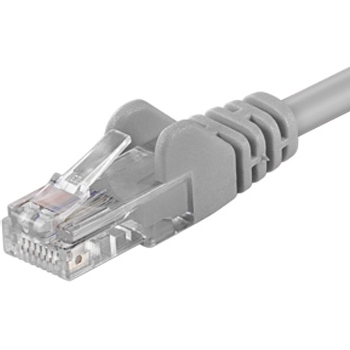 Patch kábel UTP RJ45-RJ45 level CAT6, 0.1m, sivá0 